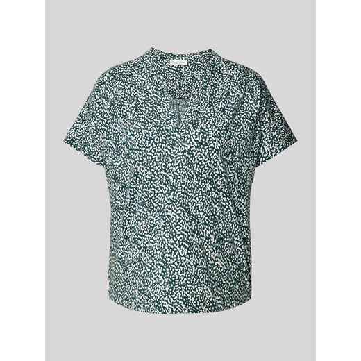 T-shirt z kołnierzem z lamówką ze sklepu Peek&Cloppenburg  w kategorii Bluzki damskie - zdjęcie 173672003