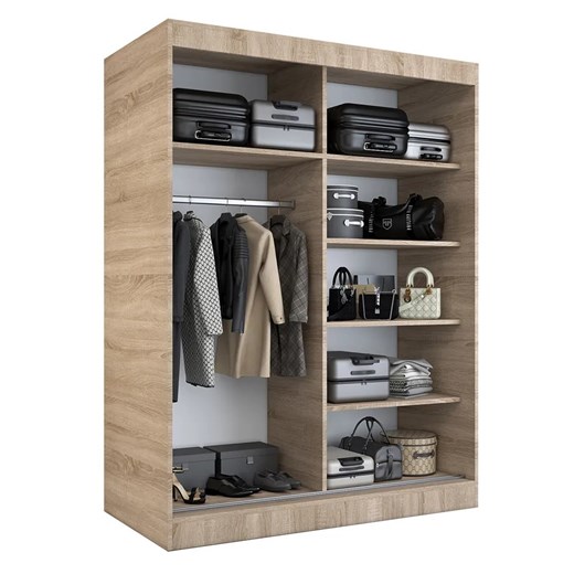 Antracytowa szafa przesuwna 150 cm - Lorenza 4X Elior One Size Edinos.pl