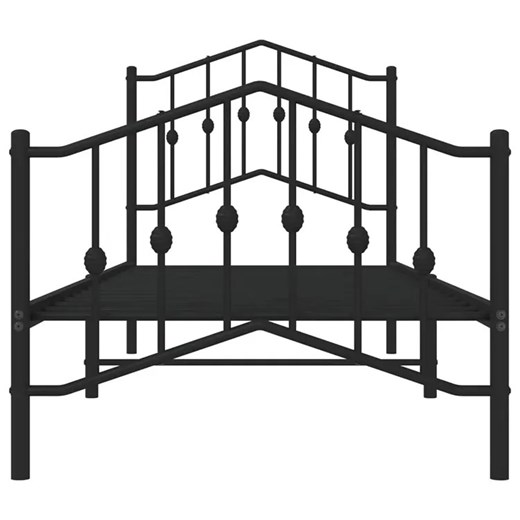 Czarne metalowe łóżko industrialne 90x200 cm - Emelsa Elior One Size Edinos.pl