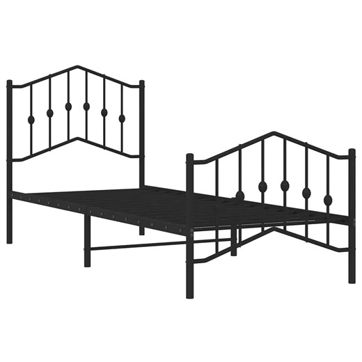 Czarne metalowe łóżko industrialne 90x200 cm - Emelsa Elior One Size Edinos.pl