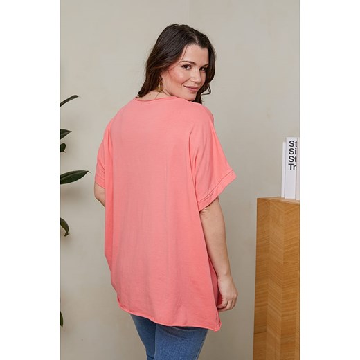 Curvy Lady Bluzka w kolorze jasnoróżowym Curvy Lady 44/46 okazja Limango Polska