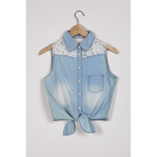 Denim and lace shirt terranova  