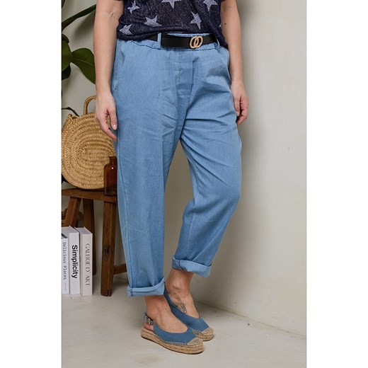 Curvy Lady Spodnie w kolorze błękitnym Curvy Lady 44/46 Limango Polska wyprzedaż