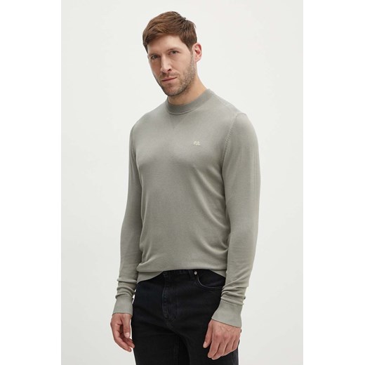 Pepe Jeans sweter CASTLE męski kolor zielony lekki PM702442 ze sklepu ANSWEAR.com w kategorii Swetry męskie - zdjęcie 173681824