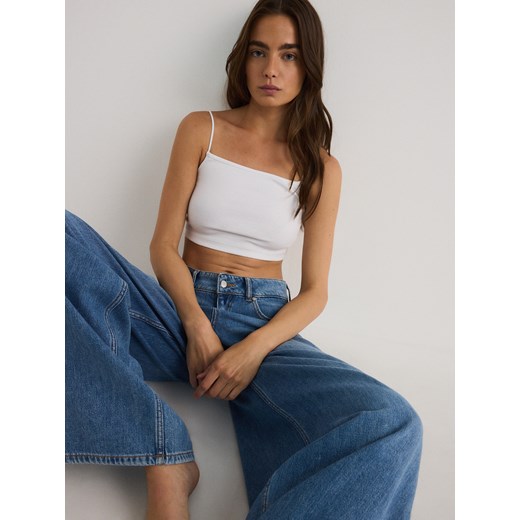 Reserved - Crop top - biały Reserved L Reserved