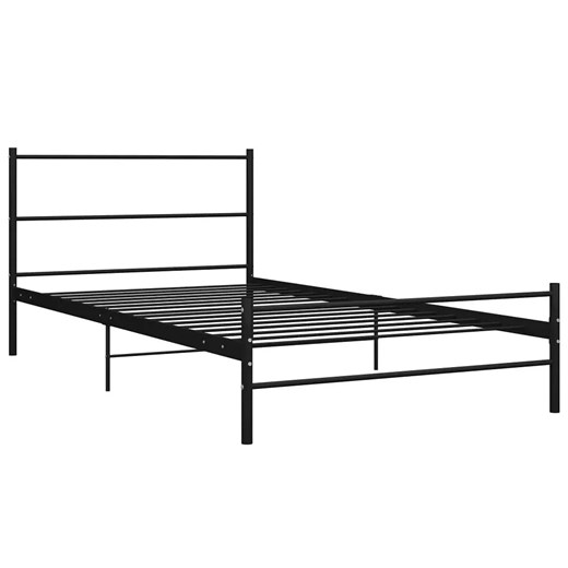 Czarne Metalowe Łóżko Pojedyncze 90X200 Cm 11 Kolorów E7-L61 ze sklepu Edinos.pl w kategorii Łóżka i materace - zdjęcie 173684741