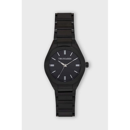 Trussardi zegarek i etui na karty kolor czarny R2453156007 ze sklepu ANSWEAR.com w kategorii Zegarki - zdjęcie 173685803