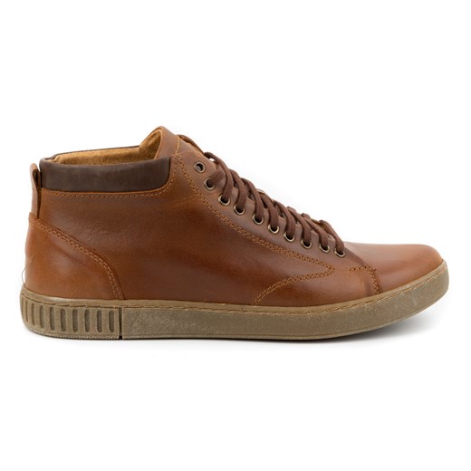 Buty męskie skórzane sneakersy 2108sw brązowe Polbut 45 butyolivier