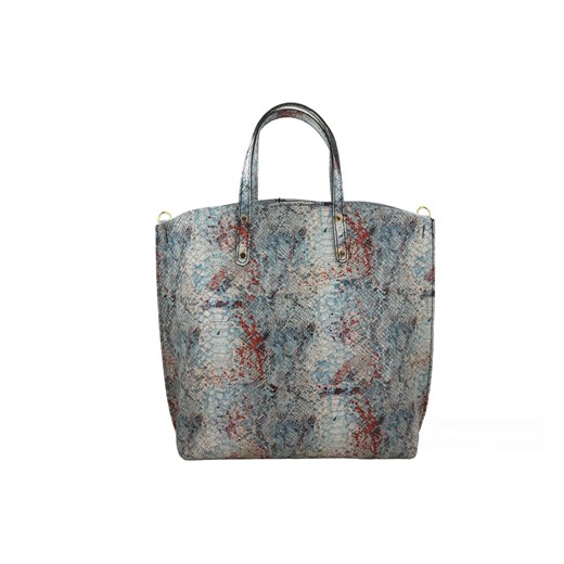 Torebka skórzana shopper z kolorowym nadrukiem ze sklepu butyolivier w kategorii Torby Shopper bag - zdjęcie 173686692