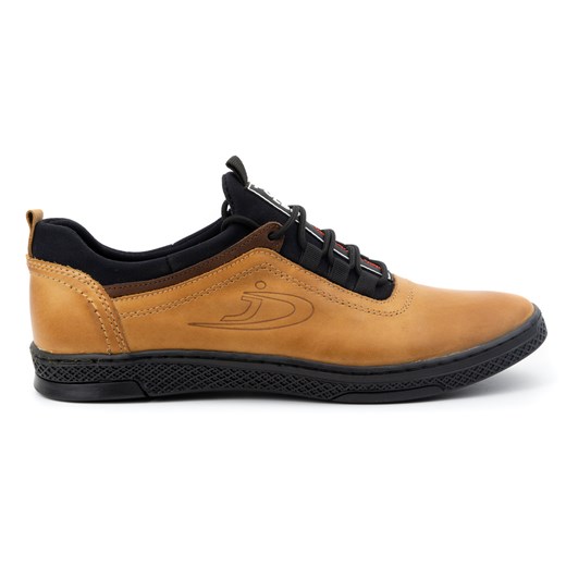 Buty męskie skórzane casual K24 rude ze sklepu butyolivier w kategorii Półbuty męskie - zdjęcie 173686722