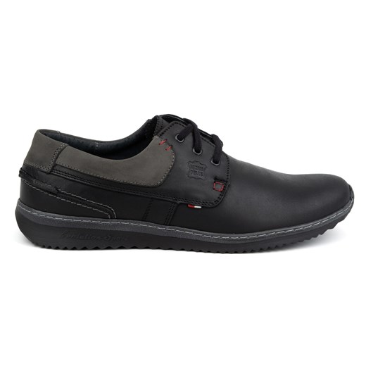 Buty Męskie Skórzane Casual Model 308GT czarne ze sklepu butyolivier w kategorii Buty zimowe męskie - zdjęcie 173686871