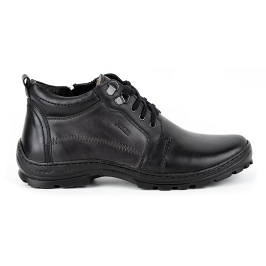 Buty męskie zimowe skórzane JOKER 592 czarne ze sklepu butyolivier w kategorii Buty zimowe męskie - zdjęcie 173687241