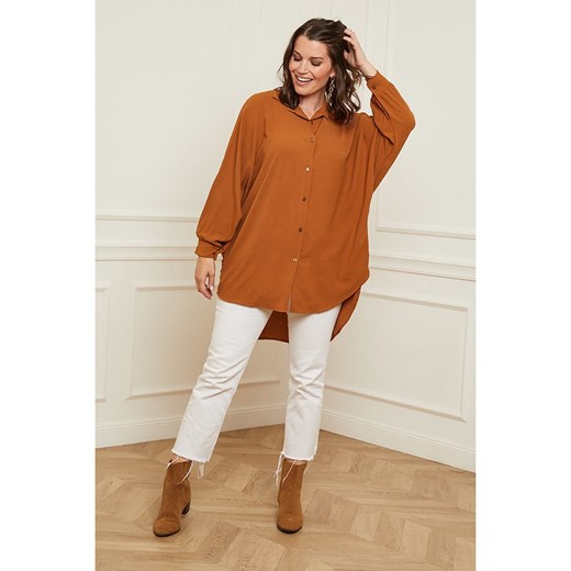 Curvy Lady Koszula w kolorze jasnobrązowym ze sklepu Limango Polska w kategorii Koszule damskie - zdjęcie 173690370