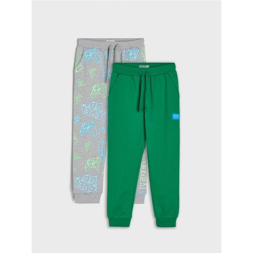 Sinsay - Spodnie dresowe 2 pack - szary ze sklepu Sinsay w kategorii Spodnie chłopięce - zdjęcie 173693614