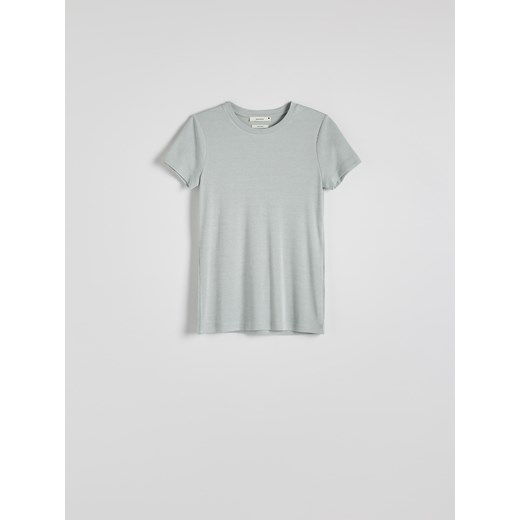 Bluzka damska Reserved z okrągłym dekoltem z krótkimi rękawami 