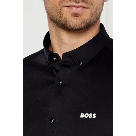 Koszula męska BOSS HUGO z klasycznym kołnierzykiem czarna casual