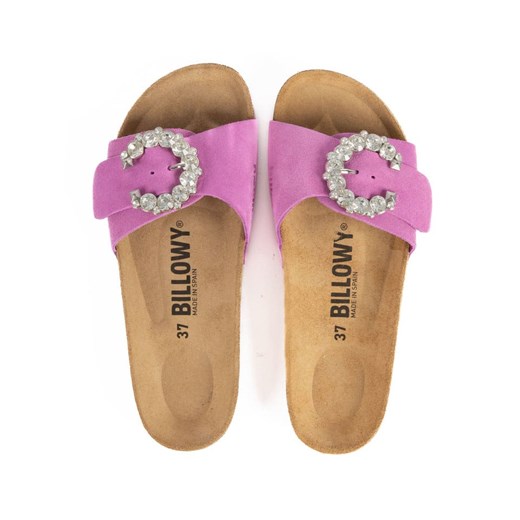billowy Skórzane klapki w kolorze różowym Billowy 39 promocja Limango Polska