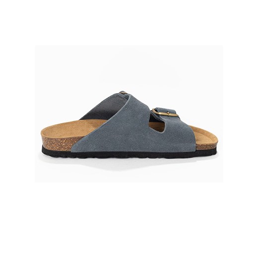 Sunbay Skórzane klapki &quot;Trefle&quot; w kolorze szarym Sunbay 40 Limango Polska wyprzedaż