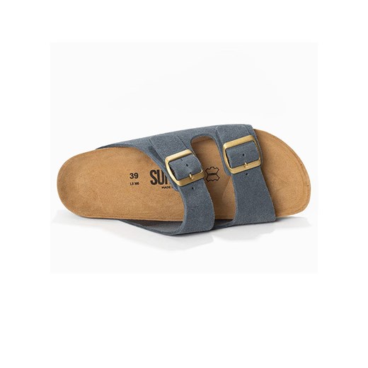 Sunbay Skórzane klapki &quot;Trefle&quot; w kolorze szarym Sunbay 36 wyprzedaż Limango Polska