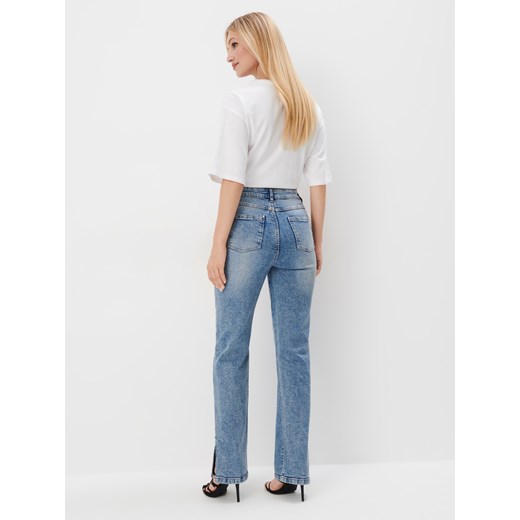 Mohito - Jeansy straight - niebieski ze sklepu Mohito w kategorii Jeansy damskie - zdjęcie 173703440