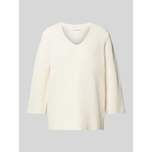 Sweter z dzianiny z dekoltem w serek ze sklepu Peek&Cloppenburg  w kategorii Swetry damskie - zdjęcie 173705584