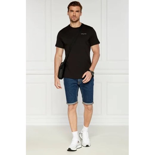 T-shirt męski czarny Tommy Jeans bawełniany z krótkimi rękawami