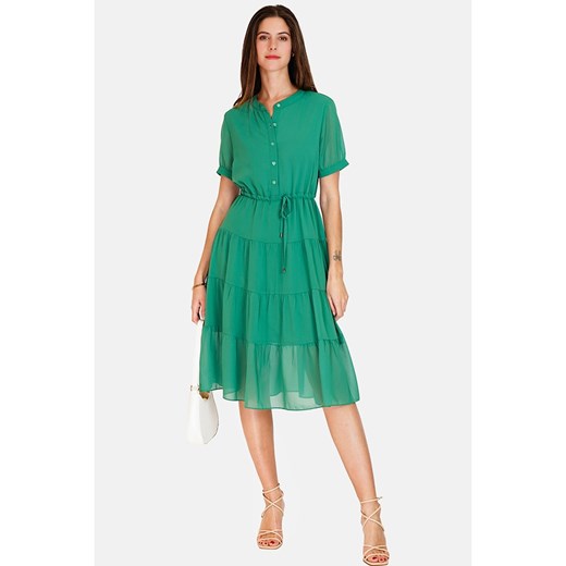 ASSUILI Sukienka w kolorze zielonym ze sklepu Limango Polska w kategorii Sukienki - zdjęcie 173707074