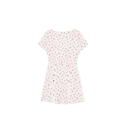 Cropp - Sukienka mini z wiskozy w kwiaty - biały Cropp M Cropp