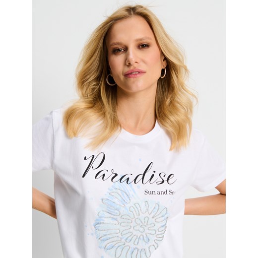 Sinsay - Koszulka - biały Sinsay XL Sinsay