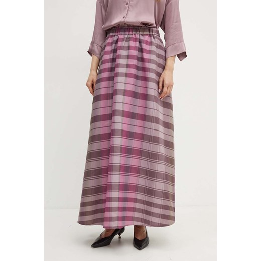 MAX&amp;Co. spódnica kolor fioletowy maxi rozkloszowana 2426106071200 ze sklepu ANSWEAR.com w kategorii Spódnice - zdjęcie 173717590