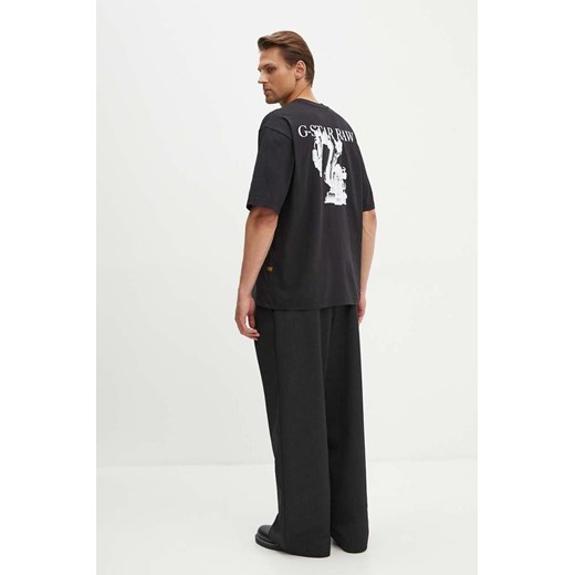 G-Star Raw t-shirt bawełniany męski kolor czarny z nadrukiem D24691-C784 ze sklepu ANSWEAR.com w kategorii T-shirty męskie - zdjęcie 173717660