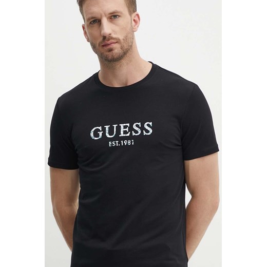 Guess t-shirt męski kolor czarny z nadrukiem M4YI38 J1314 Guess XL ANSWEAR.com