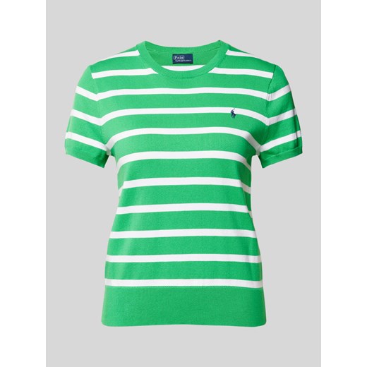 Bluzka z dzianiny z wyhaftowanym logo ze sklepu Peek&Cloppenburg  w kategorii Bluzki damskie - zdjęcie 173721580