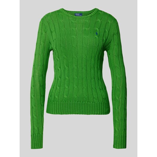 Sweter z dzianiny ze ściegiem warkoczowym model ‘JULIANNA’ ze sklepu Peek&Cloppenburg  w kategorii Swetry damskie - zdjęcie 173721634