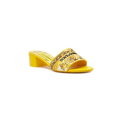 Dolce & Gabbana Klapki na słupku | z dodatkiem skóry Dolce & Gabbana 37 Gomez Fashion Store