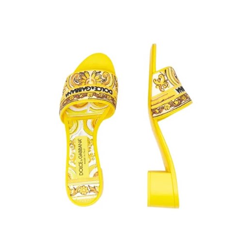 Dolce & Gabbana Klapki na słupku | z dodatkiem skóry Dolce & Gabbana 36 Gomez Fashion Store