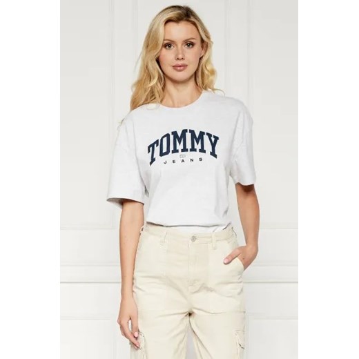 Tommy Jeans T-shirt VARSITY 1 | Oversize fit ze sklepu Gomez Fashion Store w kategorii Bluzki damskie - zdjęcie 173723452