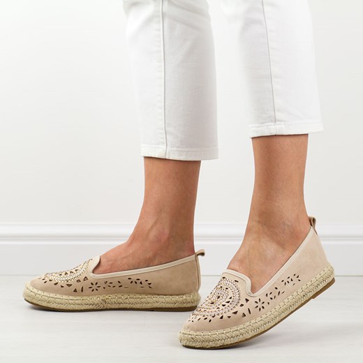 Beżowe espadyle damskie S.Barski 33150 ze sklepu suzana.pl w kategorii Espadryle damskie - zdjęcie 173724310