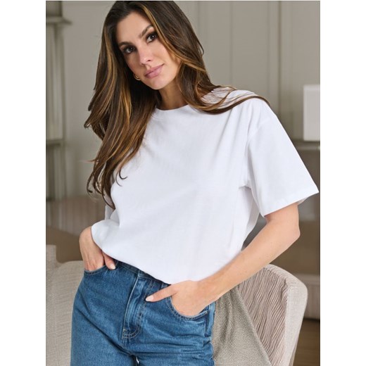 Sinsay - Koszulka - biały ze sklepu Sinsay w kategorii Bluzki damskie - zdjęcie 173726280