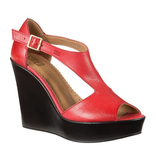Sandały Simen 6956 Czerwony buty1-pl  sandały
