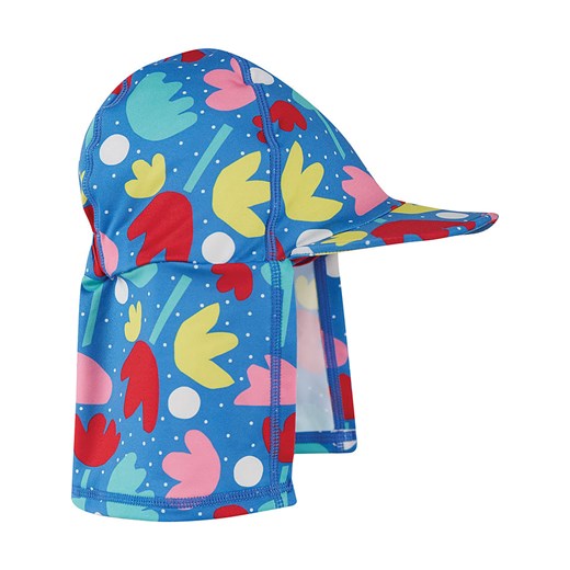 Frugi Czapka &quot;Lotus Bloom&quot; w kolorze niebieskim ze wzorem ze sklepu Limango Polska w kategorii Czapki dziecięce - zdjęcie 173731772