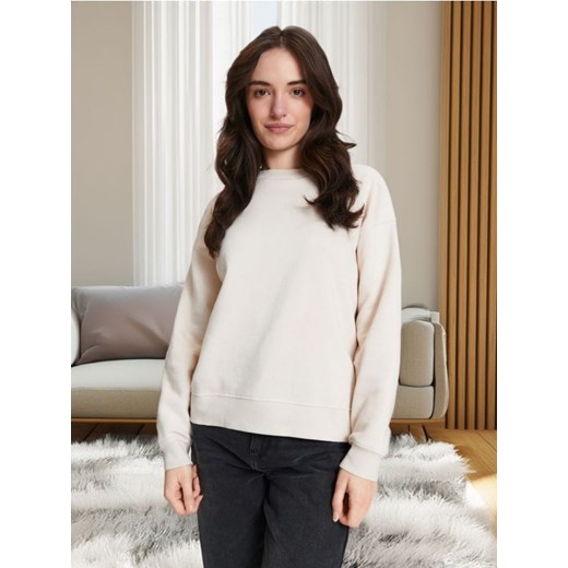 Sinsay - Bluza ze ściągaczami - kremowy Sinsay XL Sinsay