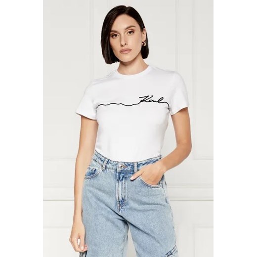 Karl Lagerfeld T-shirt seasonal | Regular Fit ze sklepu Gomez Fashion Store w kategorii Bluzki damskie - zdjęcie 173735522