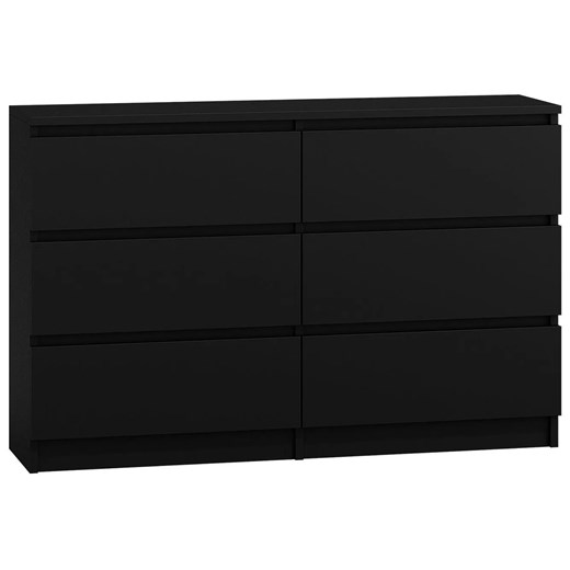 Czarna komoda z szufladami 120 cm C9-R74 ze sklepu Edinos.pl w kategorii Komody - zdjęcie 173736053