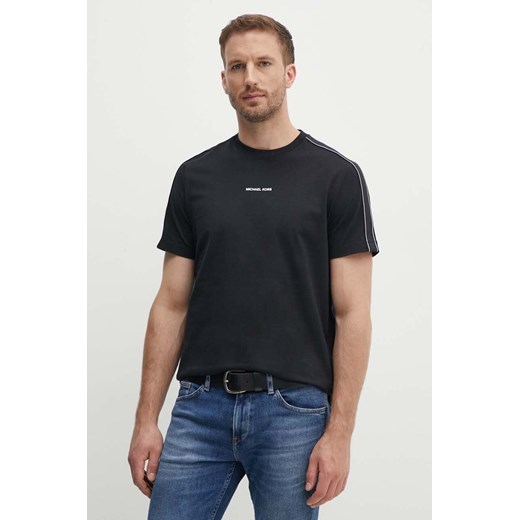 Michael Kors t-shirt bawełniany męski kolor czarny z aplikacją CT4524E1V2 ze sklepu ANSWEAR.com w kategorii T-shirty męskie - zdjęcie 173738091