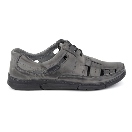Buty męskie na lato ażurowe 600 szare ze sklepu butyolivier w kategorii Półbuty męskie - zdjęcie 173738251