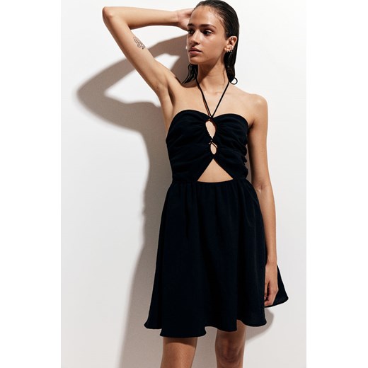 H & M - Sukienka z wycięciami i rozszerzanym dołem - Czarny ze sklepu H&M w kategorii Sukienki - zdjęcie 173739342