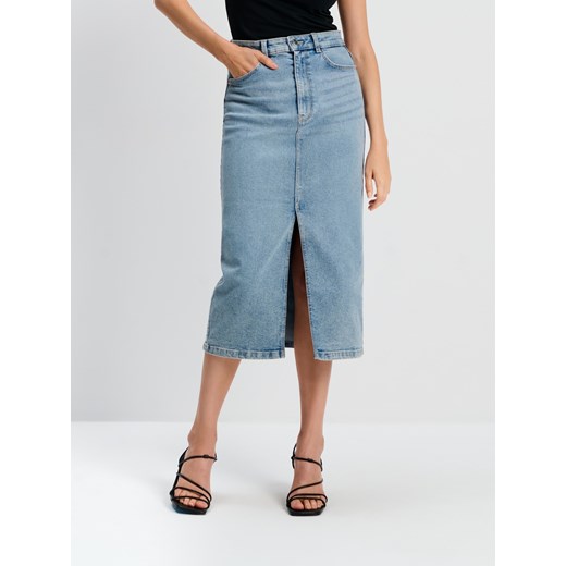 Sinsay - Jeansowa spódnica - niebieski Sinsay 38 Sinsay