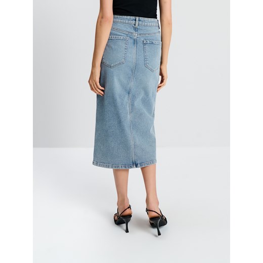 Sinsay - Jeansowa spódnica - niebieski Sinsay 36 Sinsay