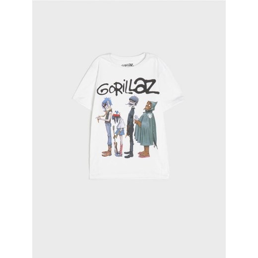 Sinsay - Koszulka Gorillaz - biały Sinsay 164 Sinsay